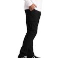 Pantalon cargo pour hommes Vêtements de travail cargo de sécurité au combat 6 poches Noir-2