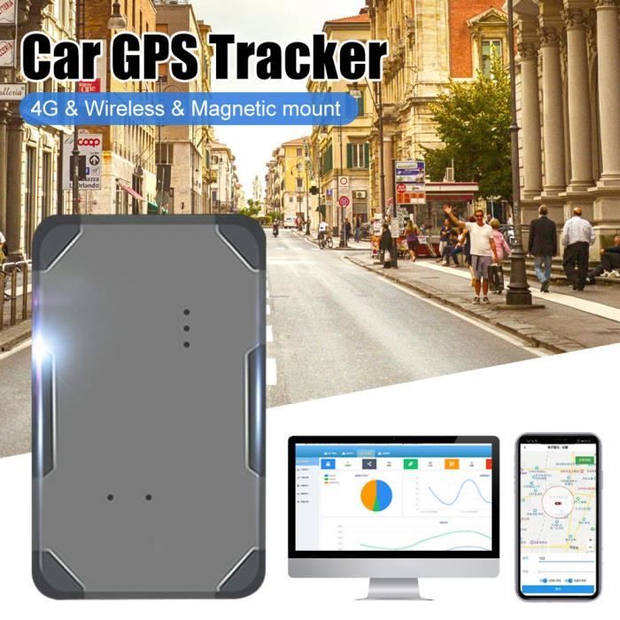 Traqueur GPS Voiture 4G Magnétique Valise GPS Tracker Voiture 10000mAh 80  Jours Veille Antivol Tracker GPS Traceur GPS sans Carte Sim pour Camions