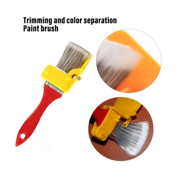 Lot De 12 Pinceaux De Peinture Acrylique Rouge Vin En Nylon Pour Dessin à Poils Larges - Ensemble De Pinceaux De Peinture Artistique - Cadeau - Tige Plate Rouge Vin