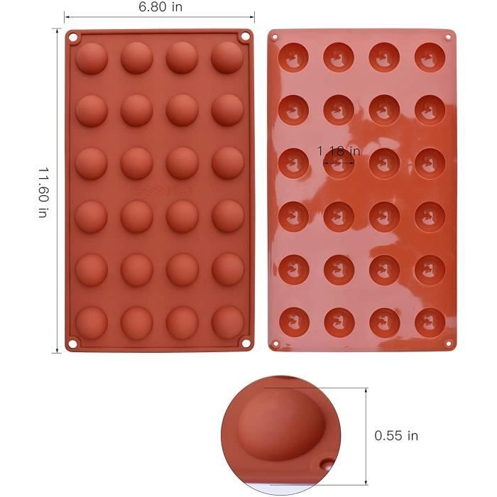 Lot De 3 Moules En Silicone à 6 Trous En Forme De Dôme Moules à Gâteaux