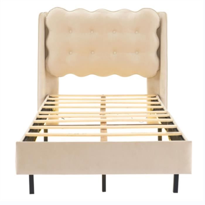 Lit Enfant 90x200 Cm En Pin Massif – Avec Barrière Anti-chute 35cm, Sommier à Lattes, Motif étoiles Et Lune