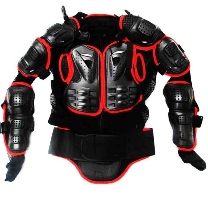 IFIKK Gilet Protection Moto Armure – Dos, Poitrine, Épaules, Bras – Homme/Femme Motocross, VTT, Scooter – Ventilation + Dorsale Amovible