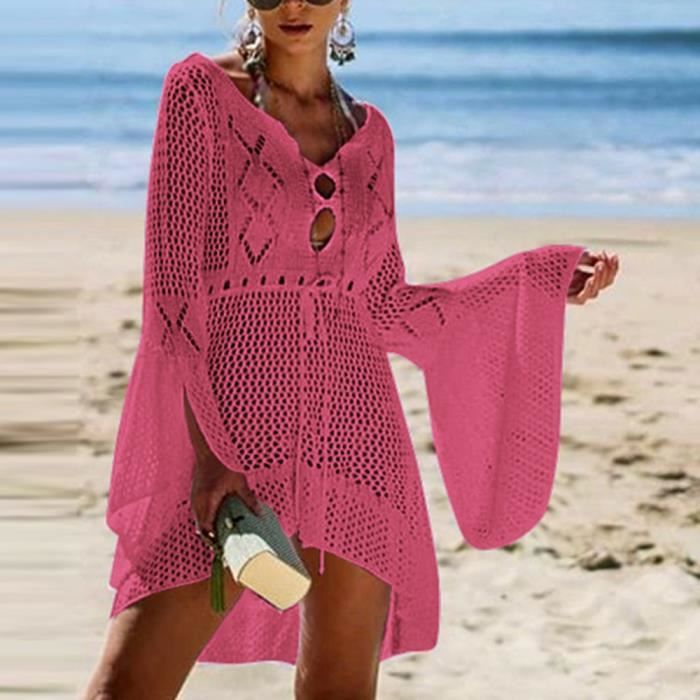Robe de plage rose hotsell