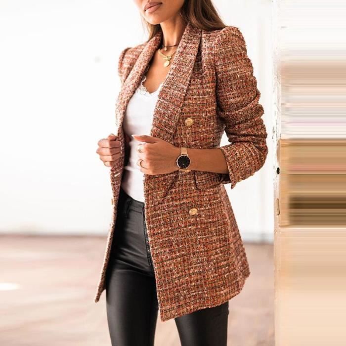 Manteau tweed femme outlet