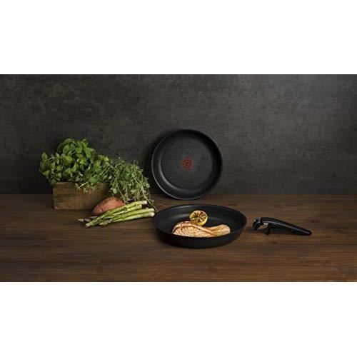 Ingenio expertise noir wok 28cm + 1 poignée amovible induction