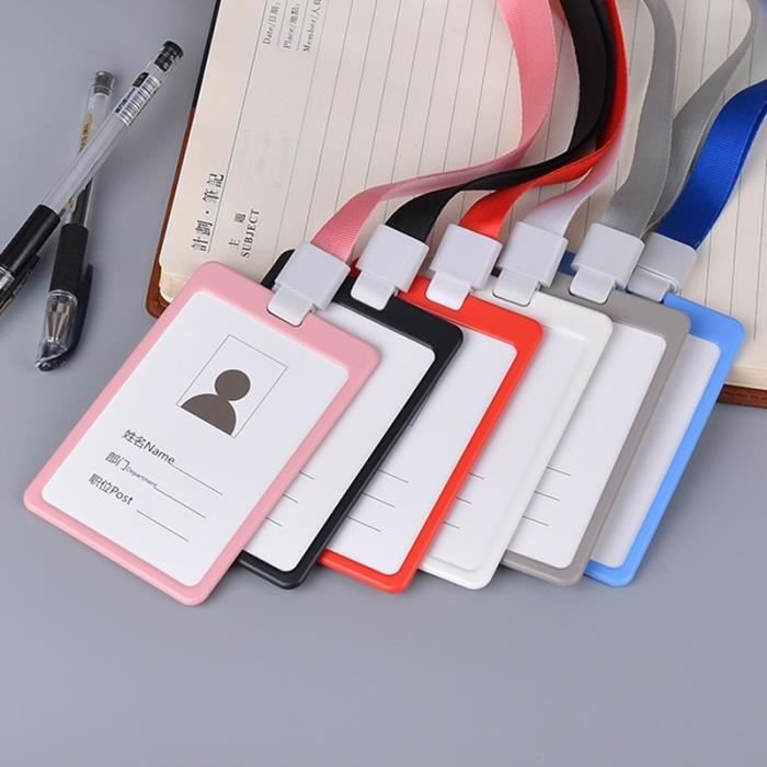 Porte-badge Avec Lanière Et Clip Rétractable Pour Porte-badge - Ciel