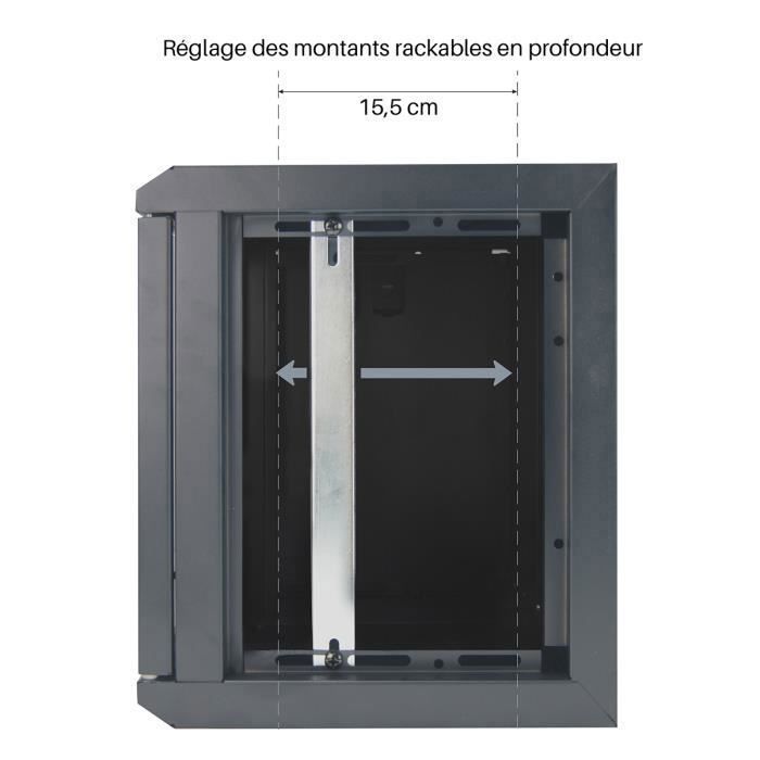 DIGITUS Aroire Réseau 10 Pouces - 9U - Ontage Ural - HxLxP