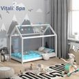 Lit cabane VITALISPA WIKI blanc, lit pour enfant, cabane pour enfant, enfants, lit, bois-3
