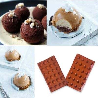 Moules En Silicone Semi-Sphériques - 3 Tailles (2.8 à 6.6 Cm) - Pour Chocolat, Bonbons, Pâtisserie
