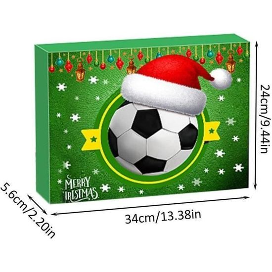 Football Calendrier de l’Avent Garçon Filles 2022, 24 Cadeaux de football  avec Football Medal Whistle 24 Compte à rebours de Noël Calendrier de
