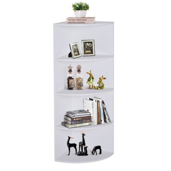 70L x 30l x 113H cm MDF Blanc Homcom /Étag/ère biblioth/èque sur Pied 3 Niveaux dim