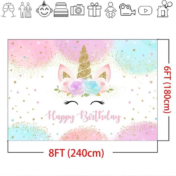 Silhouette De La Licorne Arc-en-ciel Avec Paillettes. Illustration De