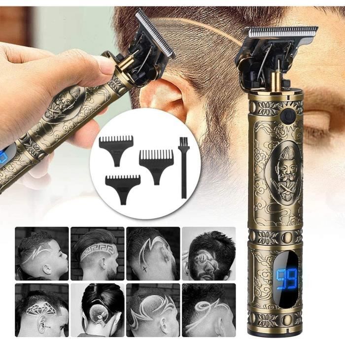 Hair Clippers for Men Hair Trimmer for Barbers Professional Cordless T Blade Trimmer Beard Edger Liners for Men Barber Sha O333 Cdiscount Electromenager