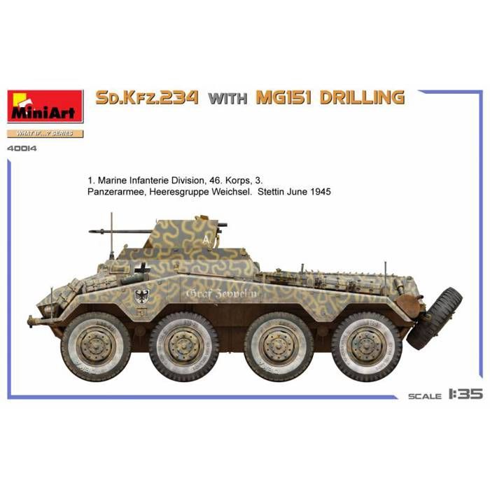 MiniArt - Maquette Blindé Sd.kfz.234 With Mg151 Drilling |miniart|40014| 1:35 Maquette Char
