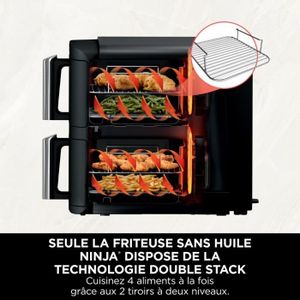 Friteuse sans huile NINJA - Double Stack XL SL400EU - Capacité 9,5L - 6