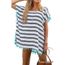 Robe De Plage Motif Rayures Avec Pompons Imey Achat