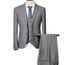 Costume Homme Veste Gilet Pantalon Costume Slim Gris Foncé