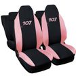 Lupex Shop Housses de siège auto compatibles pour 107 Noir Rose-0