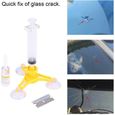 Dioche kit de réparation de vitre Kit de réparation de pare-brise automatique de voiture scellant de résine de fissure de verre-0