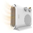 Cecotec Chauffage d'Appoint ReadyWarm 2050 Max Dual Blanc. 2000 W, 2 Niveaux de Puissance