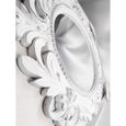 Miroir mural décoratif baroque blanc 54 cm, décoration de salon, chambre, récepteur, cadeaux originaux, style vintage 278420CLM-0