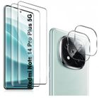 HQSELECTION Lot de 2 Verres Trempés pour Xiaomi Redmi NOTE 14 PRO Plus 5G + 2 Protection Objectif Caméra Arrière Verre Trempé