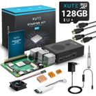 Xute Raspberry Pi 4 Modèle B 4 Go RAM Starter Kit avec 128 Go Carte MicroSD, Alimentation USB-C 5,1V 3A avec Interrupteur