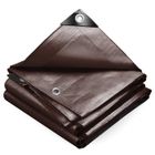 VOUNOT® Bâche de Protection en Polyéthylène 240g/m² - 4x8m - Marron - Imperméable, Anti-UV, Ultra Résistante