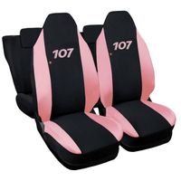 Lupex Shop Housses de siège auto compatibles pour 107 Noir Rose