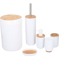 Set de 6 accessoires de salle de bain - Plastique 