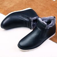 Bottine hiver Classique peluche boots - Hommes - Noir - Lacets - Tige:pu - Chaussures de sport