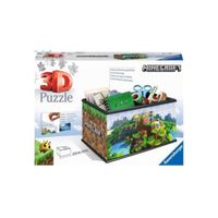 Puzzle 3D Minecraft - Ravensburger - Boîte de rangement - Paysage et nature - Garçon - 6 ans et plus