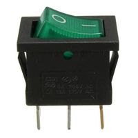 Ywei Interrupteur Puissance Bascule 3 Pins ON-OFF LED 10A 125V SPST 4 Color Vert