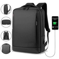 Sac à Dos Ordinateur Portable Hommes 17.3 Pouces Étanche Sac à Dos De Voyage D Affaires Avec Chargement Usb Loisirs Affaire Colle