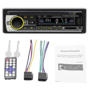 AUTORADIO JSD-520 - Autoradio BT SD, lecteur MP3, Tuner FM, avec entrée AUX, fonction de chargement USB, télécommande s