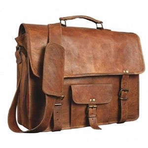 Marron BOLO Hommes Grand Microfibre Cuir 15,6 Mallette Portable Affaires Sac