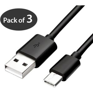 CÂBLE TÉLÉPHONE 3 Pack USB 3.1 Type-C Data Sync Charger Cable For 