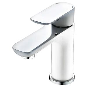 ROBINETTERIE SDB Mitigeur lavabo robinet salle de bain chromé blanc