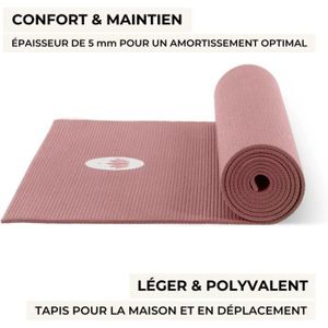 TAPIS DE SOL FITNESS Tapis de Yoga - Mudra Studio - Antidérapant - Cert