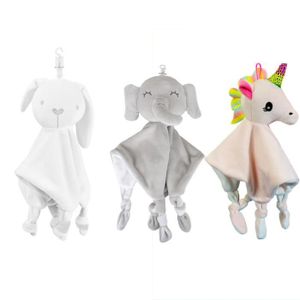 FINE-Serviette De Bébé Jouets3pcs Doudou Lapin Mouchoir Serviette