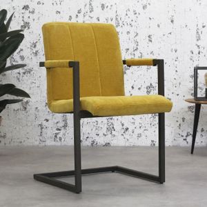 Chaise Salle A Manger Style Industriel Jaune Achat Vente Pas Cher