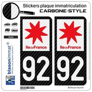 Département 78 sticker 2 autocollants style immatriculation AUTO PLAQUE 