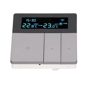 THERMOSTAT D'AMBIANCE Thermostat intelligent pour maison connectée - DIOCHE - 3A - écran couleur - programmable - gris