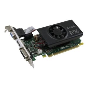 EVGA GeForce GT 730 LP Carte graphique GF GT 730 2 Go GDDR5 PCIe 2.0 x16 faible encombrement DVI D Sub HDMI