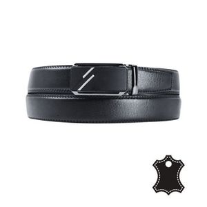 Ceinture Homme Camps En Cuir Vachette Noire – Taille 90, Style Robuste Et Classique