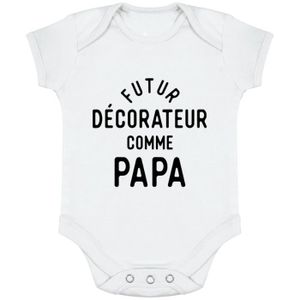 BODY body bébé | Cadeau imprimé en France | 100% coton | Futur décorateur comme papa