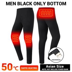 Ensemble de sous-vêtements thermiques chauffants pour hommes, usb  électrique sous-vêtement chauffant couche de base haut et bas Long Johns  Set
