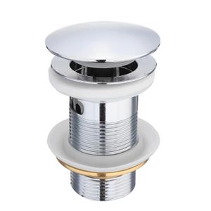 Bonde de lavabo 38 mm Bouton de salle de bain rond en laiton pour salle de bain argent accessoires de lavabo bouchon de cuisine