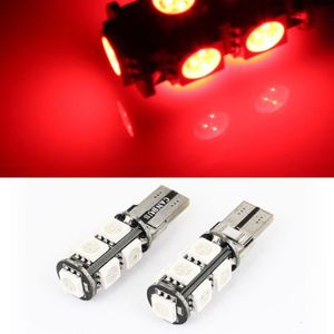 2 x 501 W5W T10 1.5W haute puissance led sidelight intérieur nouveau rouge ampoule c