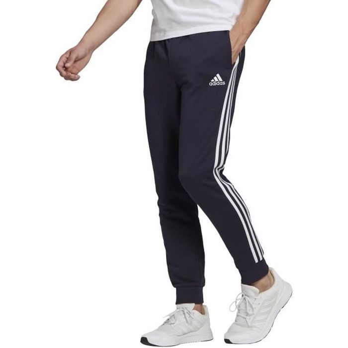 Habitat samenvoegen gerucht Adidas Pantalon pour Homme Essentials French Terry Tapered Cuff 3-Stripes  Bleu Bleu - Cdiscount Sport